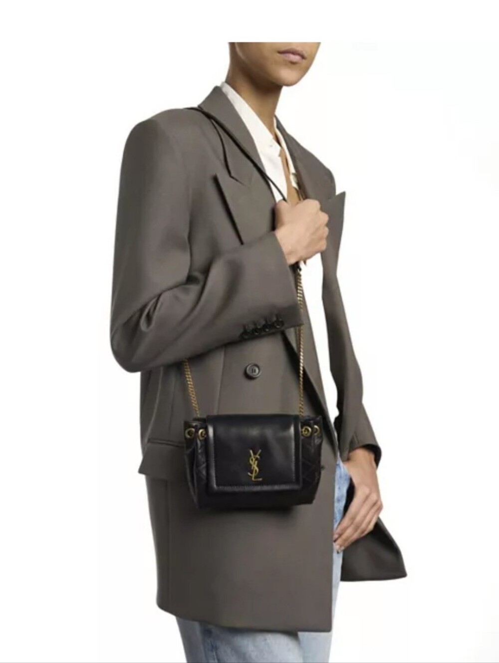 ***SOLD***Saint Laurent Black Mini Nolita Bag NWT - Picture 6 of 7